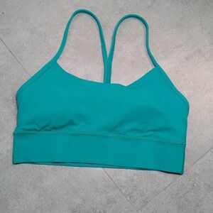 Lululemon Athletica Y Nulu Sports Bra Turquoise Flow Size 10